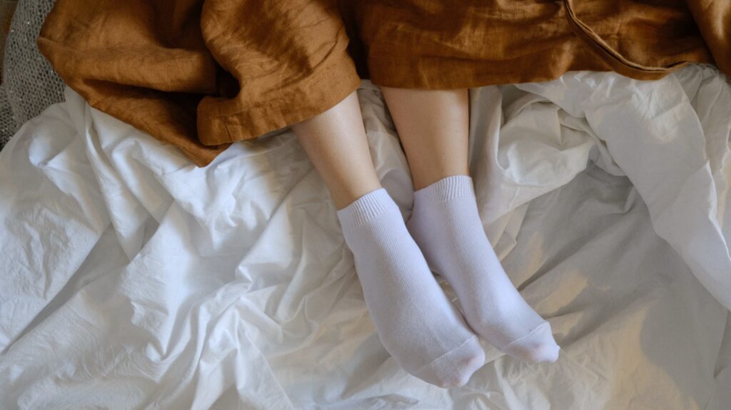 socks on under duvet because boiler keeps turning off